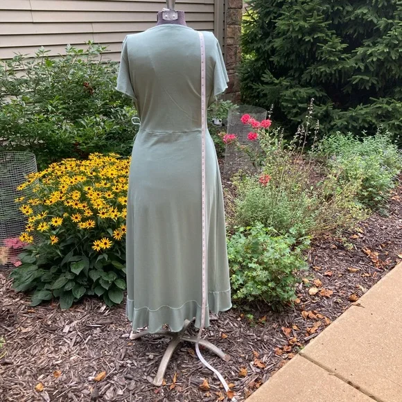 Peruvian Connection Conservatory Dress. SZ M Faux-Wrap Pima Cotton/Modal/Spandex - Picture 7 of 14